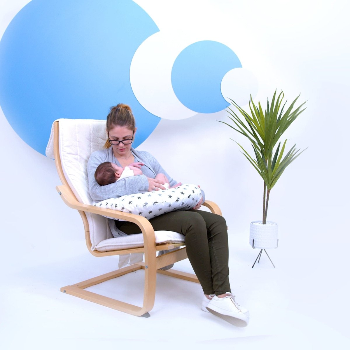 Breast Feeding Nursing Pillow - Silver Twinkle (COVER ONLY) - Baby&More