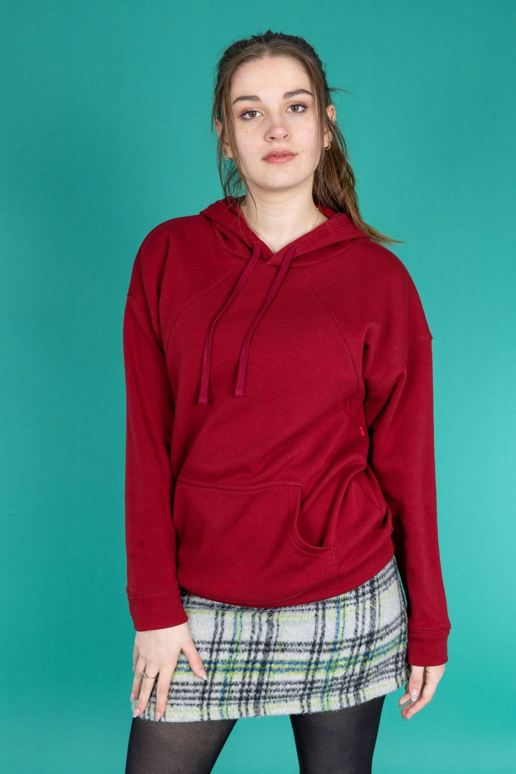 Breastfeeding Hoodie - Burgundy - Baby&More