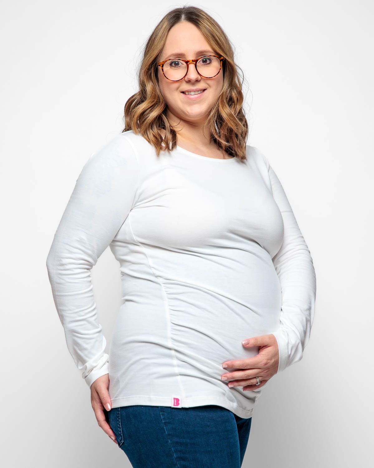 Bshirt Maternity Long Sleeved Top - White - Baby&More