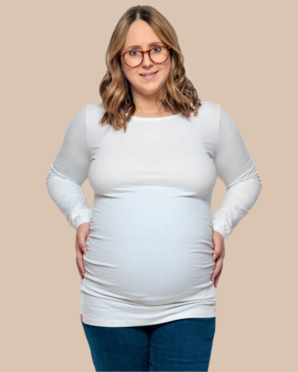 Bshirt Maternity Long Sleeved Top - White - Baby&More