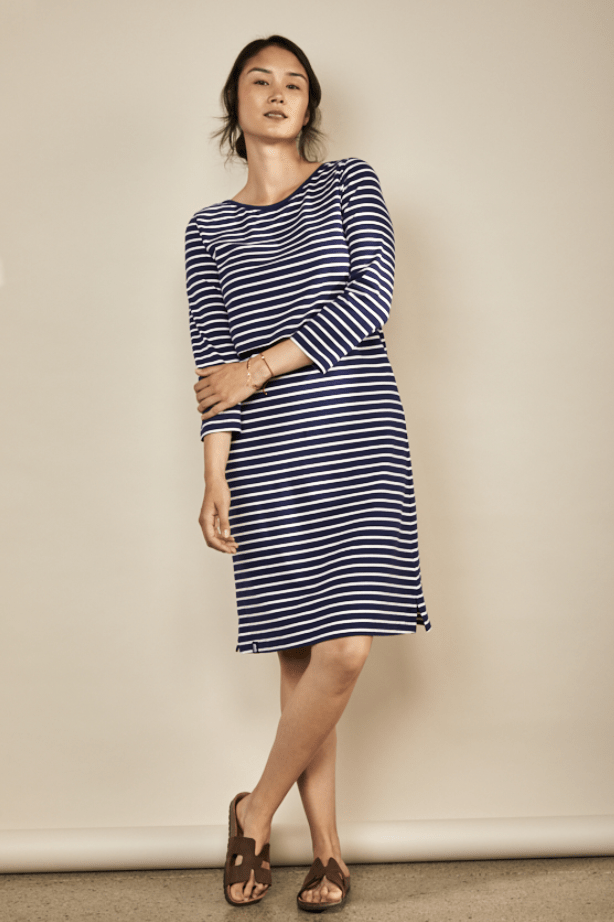 BShirt Nursing dress - Navy with White Stripes - Baby&More