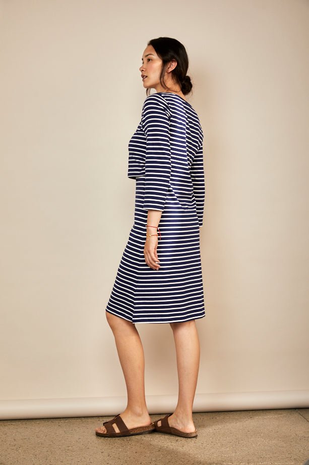 BShirt Nursing dress - Navy with White Stripes - Baby&More