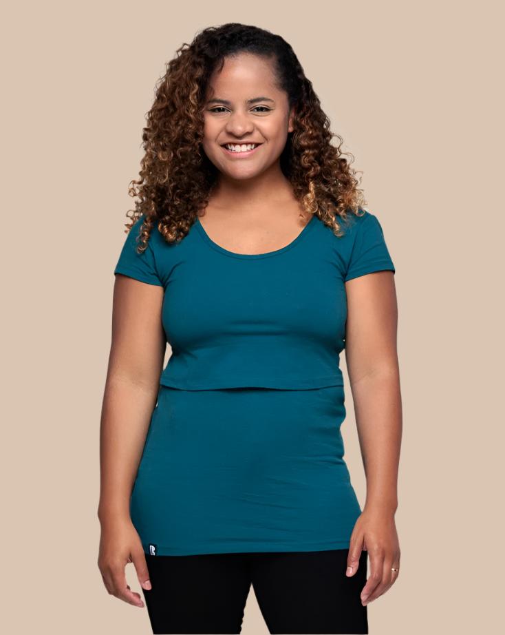 Bshirt Nursing Short Sleeved T-shirt - Teal - Baby&More