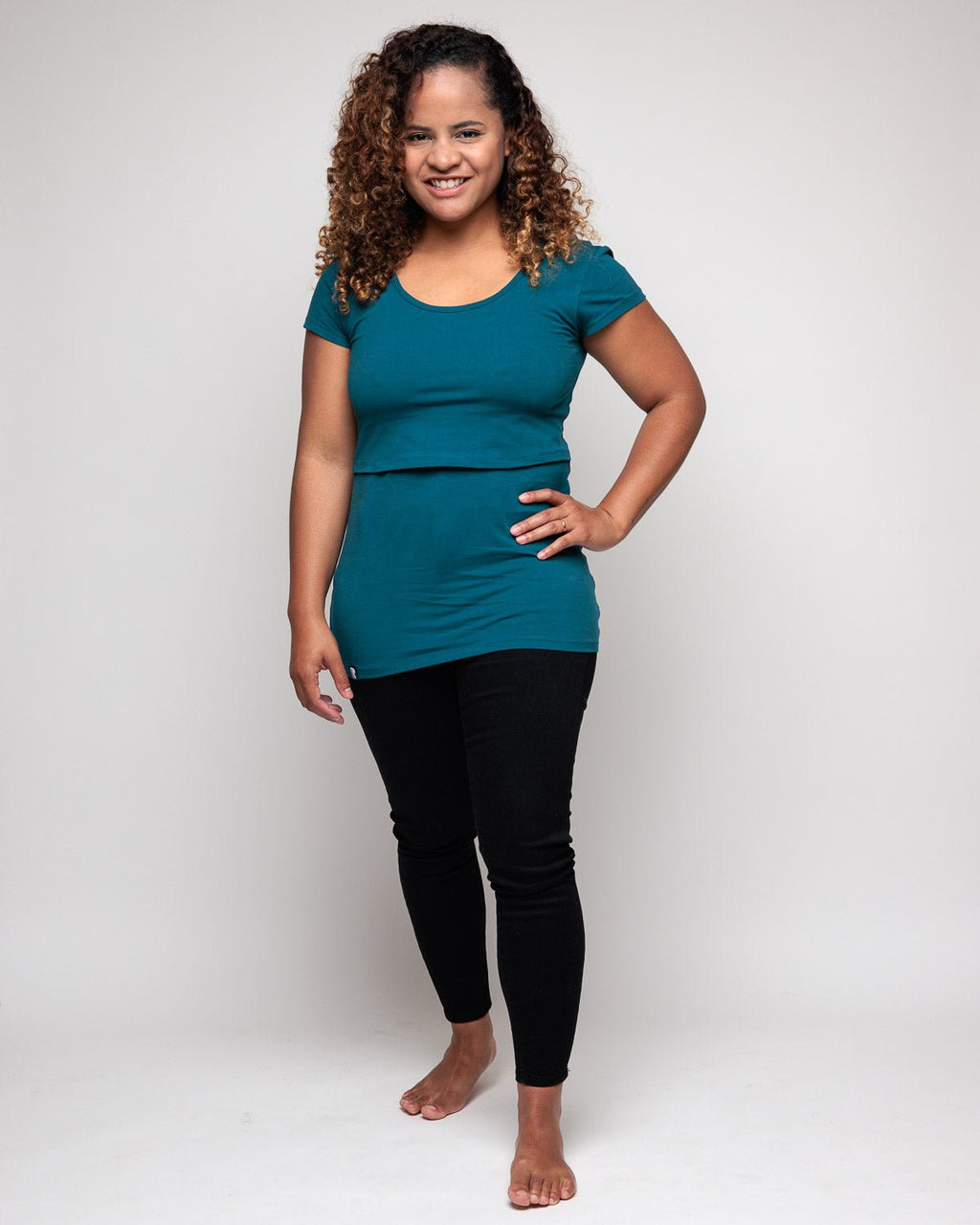 Bshirt Nursing Short Sleeved T-shirt - Teal - Baby&More