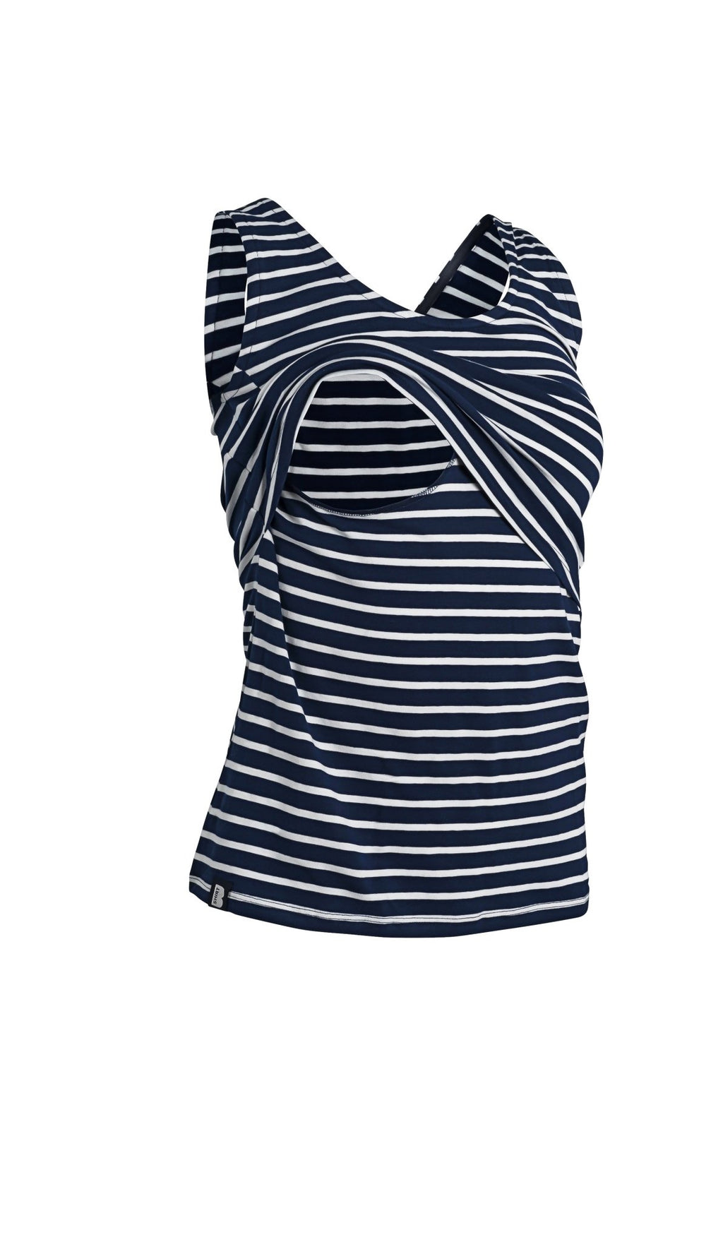 Bshirt Nursing Vest - Navy with White Stripes - Baby&More