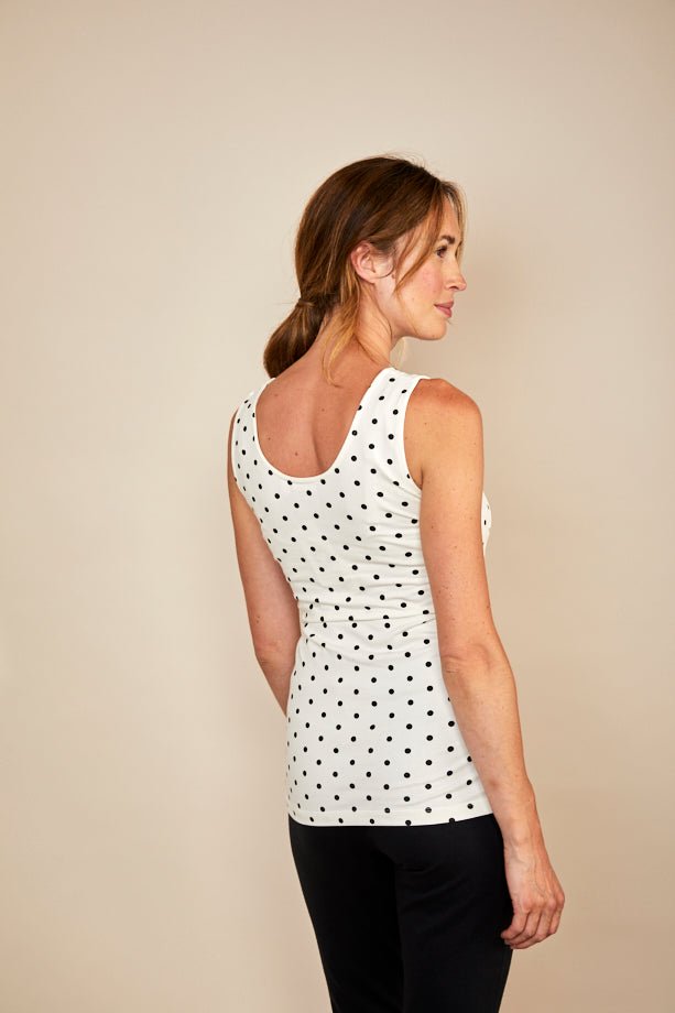 Bshirt Nursing Vest - White with Black Spots - Baby&More