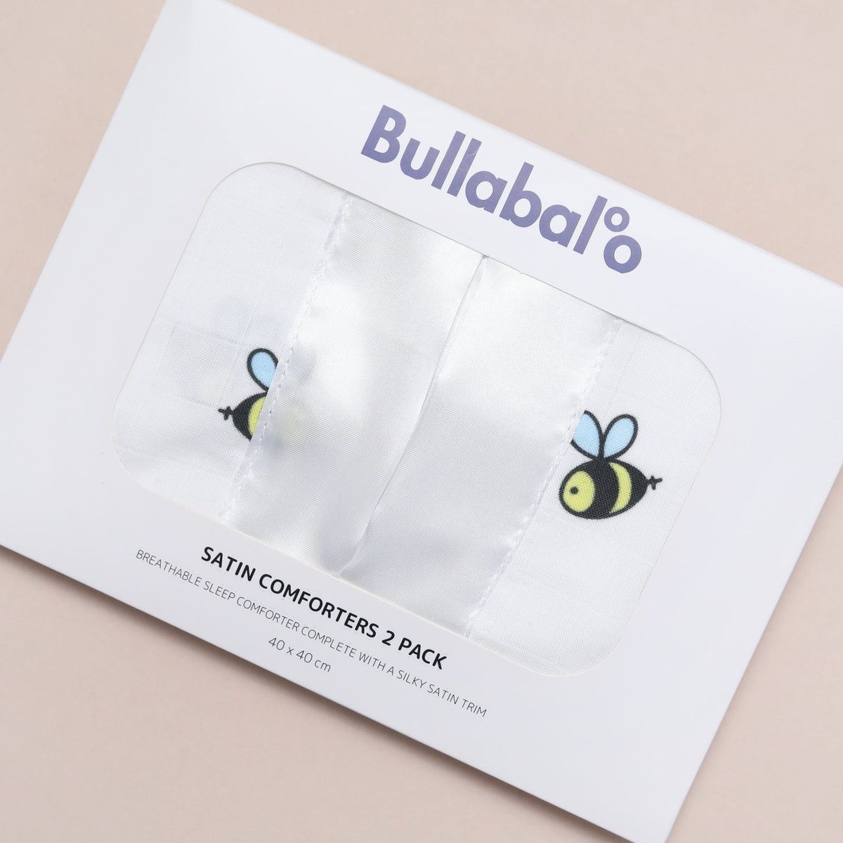 Bullabaloo Bee Comforter Blanket - White Satin - 2 Pack - Baby&More