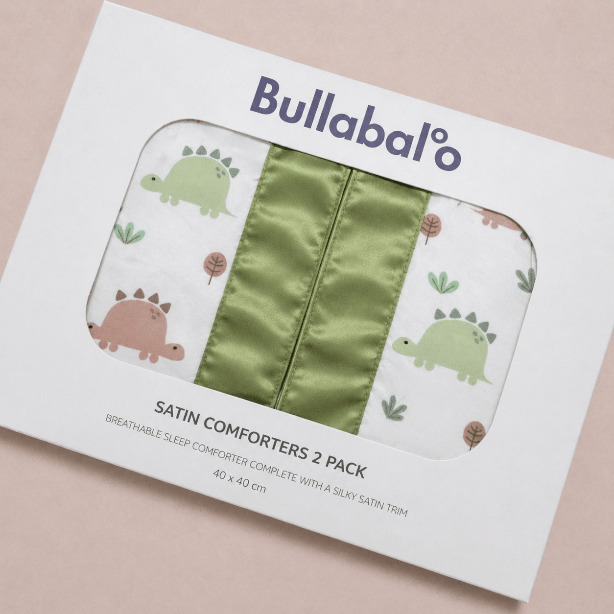 Bullabaloo Dinosaur Comforter Blanket - Sage Satin - 2 Pack - Baby&More