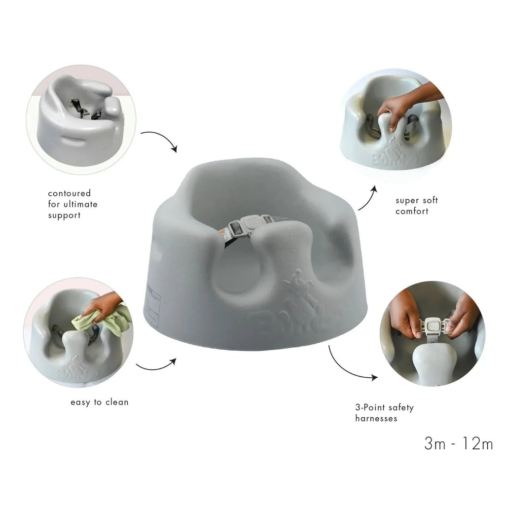 Bumbo Floor Seat 3 - 12 months - Cool Grey - Baby&More