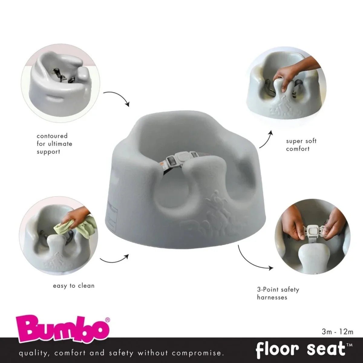 Bumbo Floor Seat 3 - 12 months - Mimosa Yellow - Baby&More