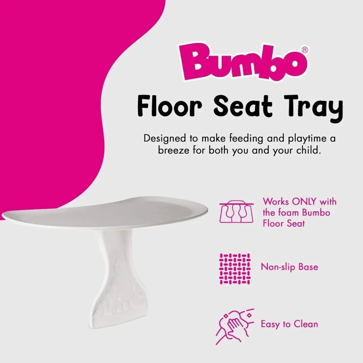 Bumbo Floor Seat Tray - White - Baby&More