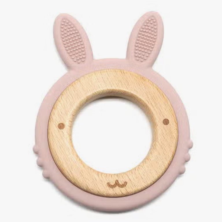 Bunny Teether in Silicone & Beech Wood - Baby&More