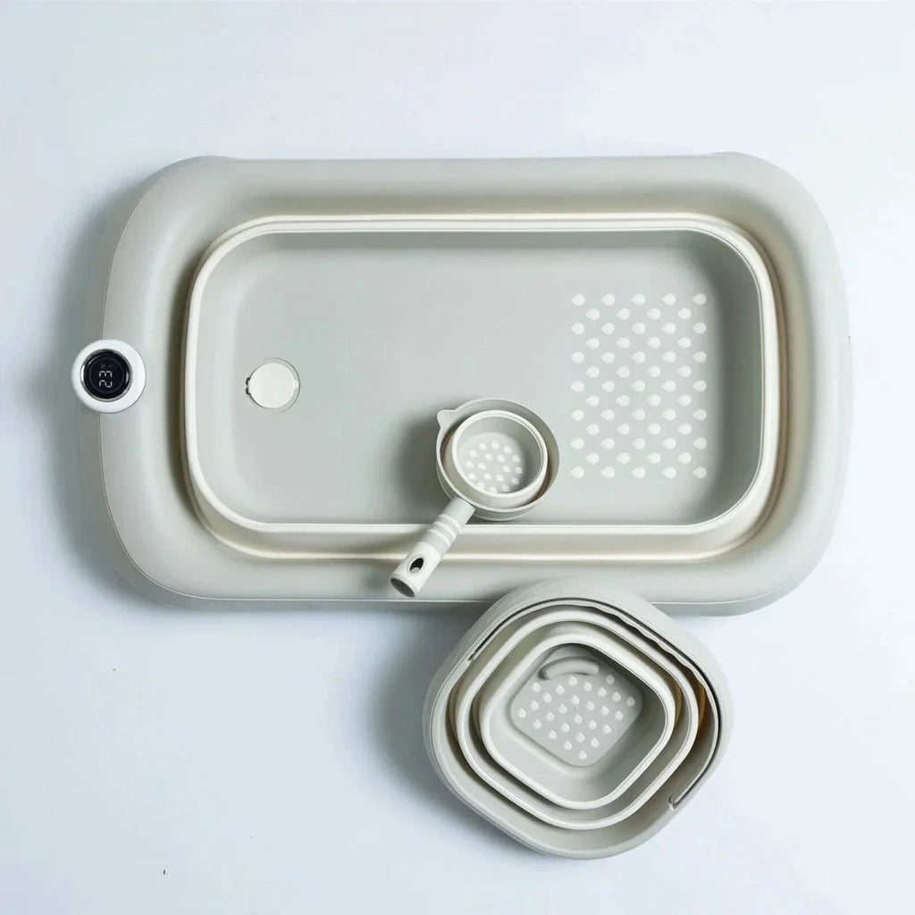 baby plus Bath Tub with Thermometer Set 3 pcs