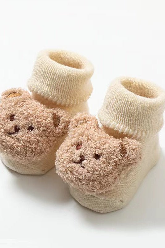 Cozy Crew Club - Boucle Teddy Slipper Socks For Little Feet