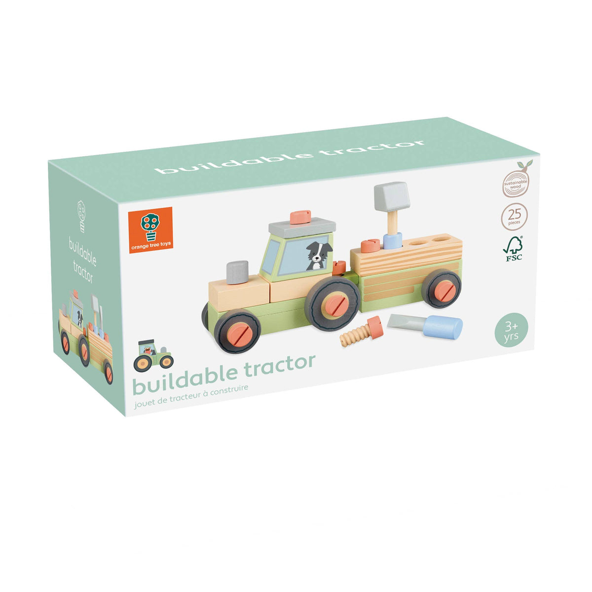 Orange Tree Toys - Buildable Wooden Tractor