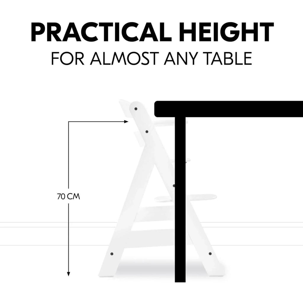 Hauck Alpha+ Wooden Highchair - White