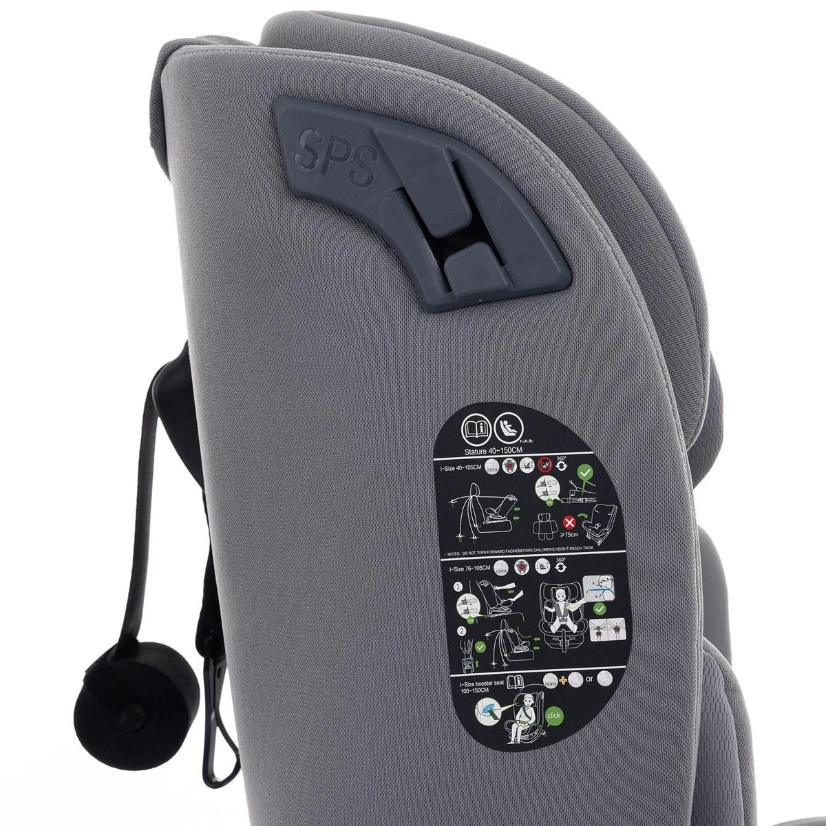 baby plus Pixi i-Size Group 0+/1/2/3 (Birth to 12 Years) Car Seat - Grey