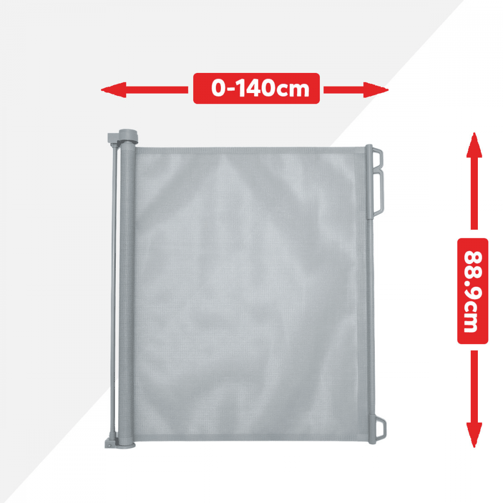 Callowesse Air Retractable Stair Safety Gate 0 - 140cm – Grey - Baby&More