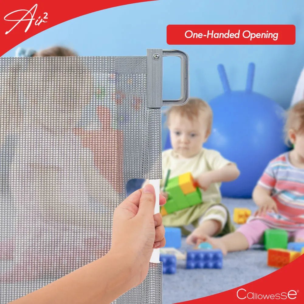 Callowesse Air2 Retractable Stair Safety Gate 0 - 150cm – Grey - Baby&More