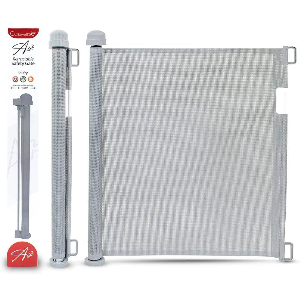 Callowesse Air2 Retractable Stair Safety Gate 0 - 150cm – Grey - Baby&More