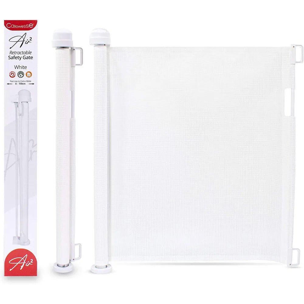 Callowesse Air2 Retractable Stair Safety Gate 0 - 150cm – White - Baby&More