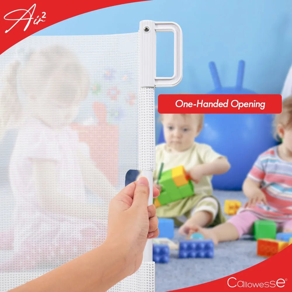 Callowesse Air2 Retractable Stair Safety Gate 0 - 150cm – White - Baby&More