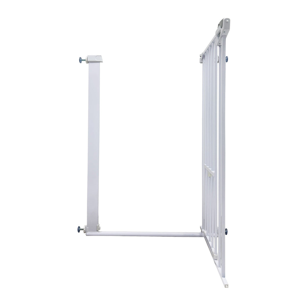 Callowesse Akita Extra Tall Baby & Pet Pressure Fit Door & Stair Safety Gate with Pet Opening | 75 - 82cm x H99cm - White - Baby&More