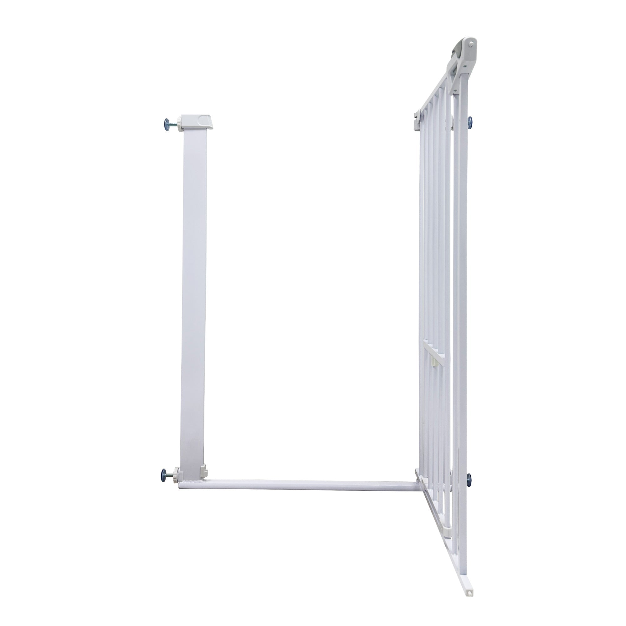 Callowesse Akita Extra Tall Baby & Pet Pressure Fit Door & Stair Safety Gate with Pet Opening | 75 - 82cm x H99cm - White - Baby&More