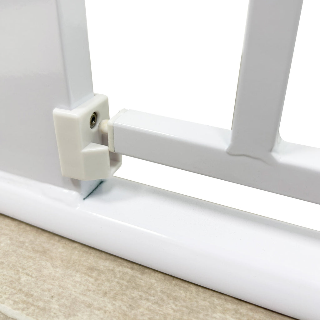 Callowesse Baby & Toddler Pressure Fit Door & Stair Safety Gate | 75 - 82cm x H77cm - White - Baby&More