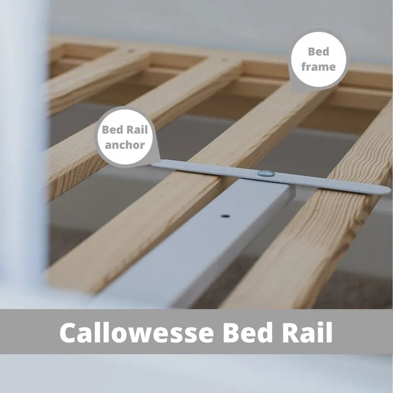 Callowesse Folding Bed Guard Rail 100 x 42cm - Grey - Baby&More