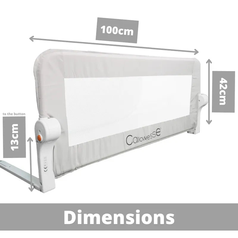 Callowesse Folding Bed Guard Rail 100 x 42cm - Grey - Baby&More