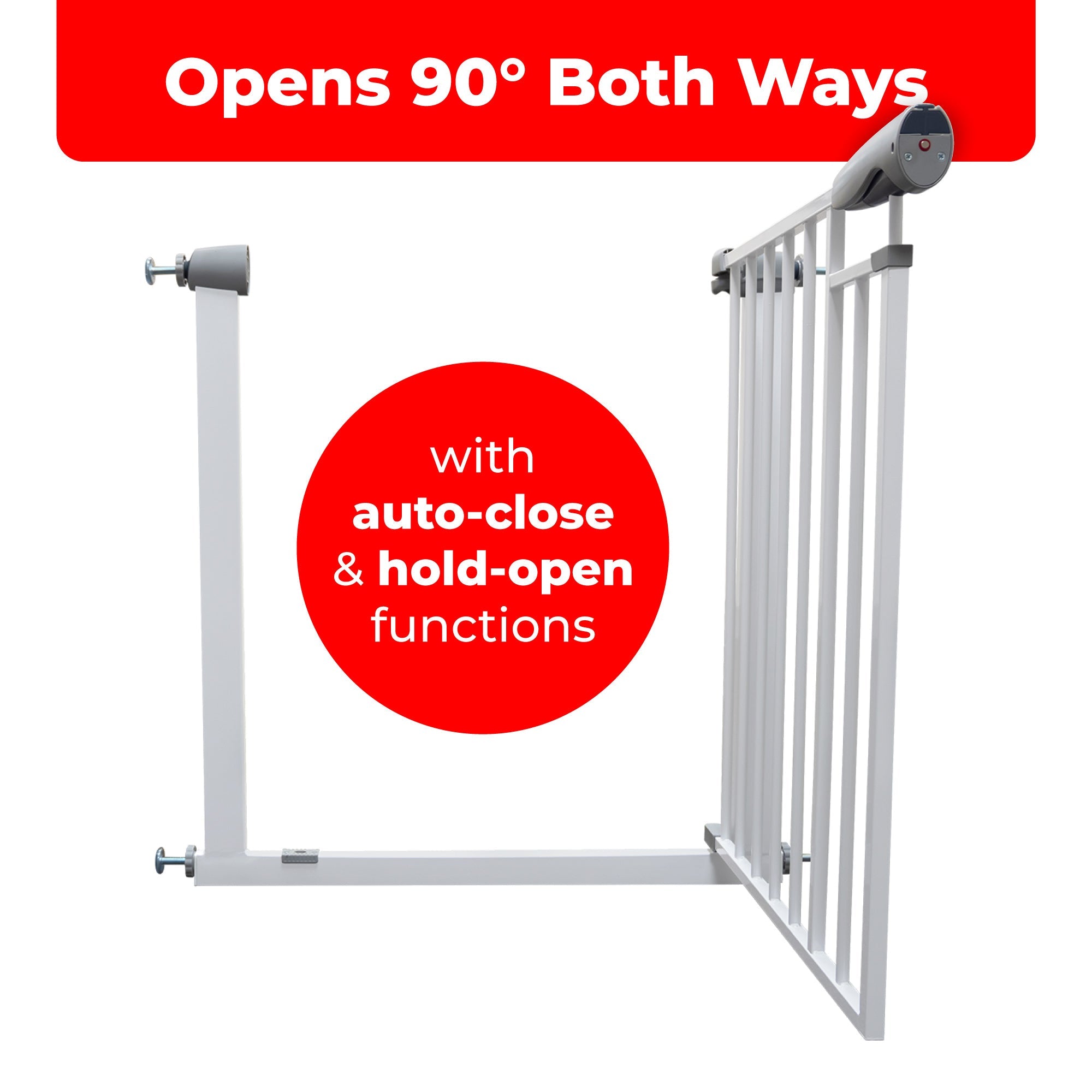 Callowesse Freedom Maglock Auto - Close Baby Stair Gate - White - Baby&More