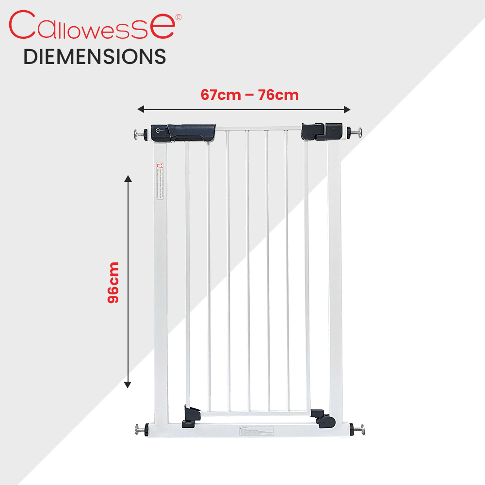 Callowesse Kuvasz Tall & Narrow Baby Stair Gate - White - Baby&More
