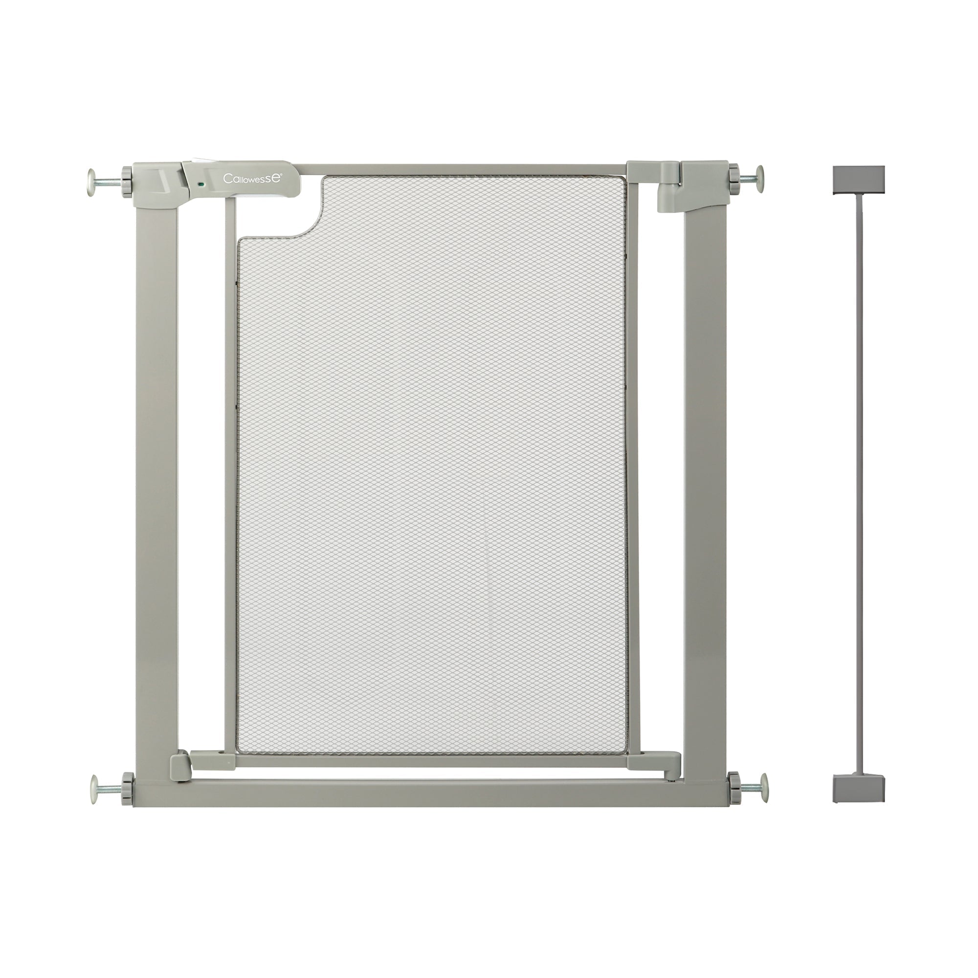 Callowesse Metal Mesh Baby Stair Gate - Ash Grey - Baby&More