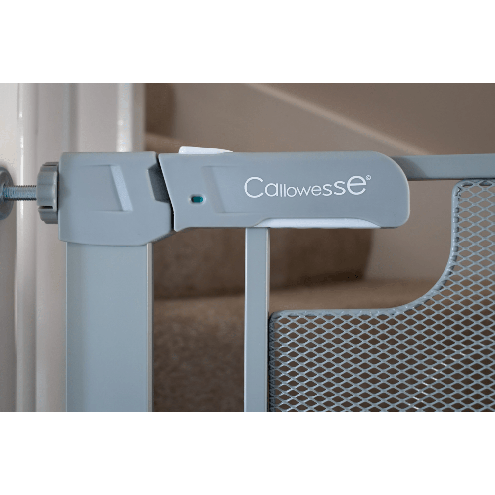 Callowesse Metal Mesh Baby Stair Gate - Ash Grey - Baby&More