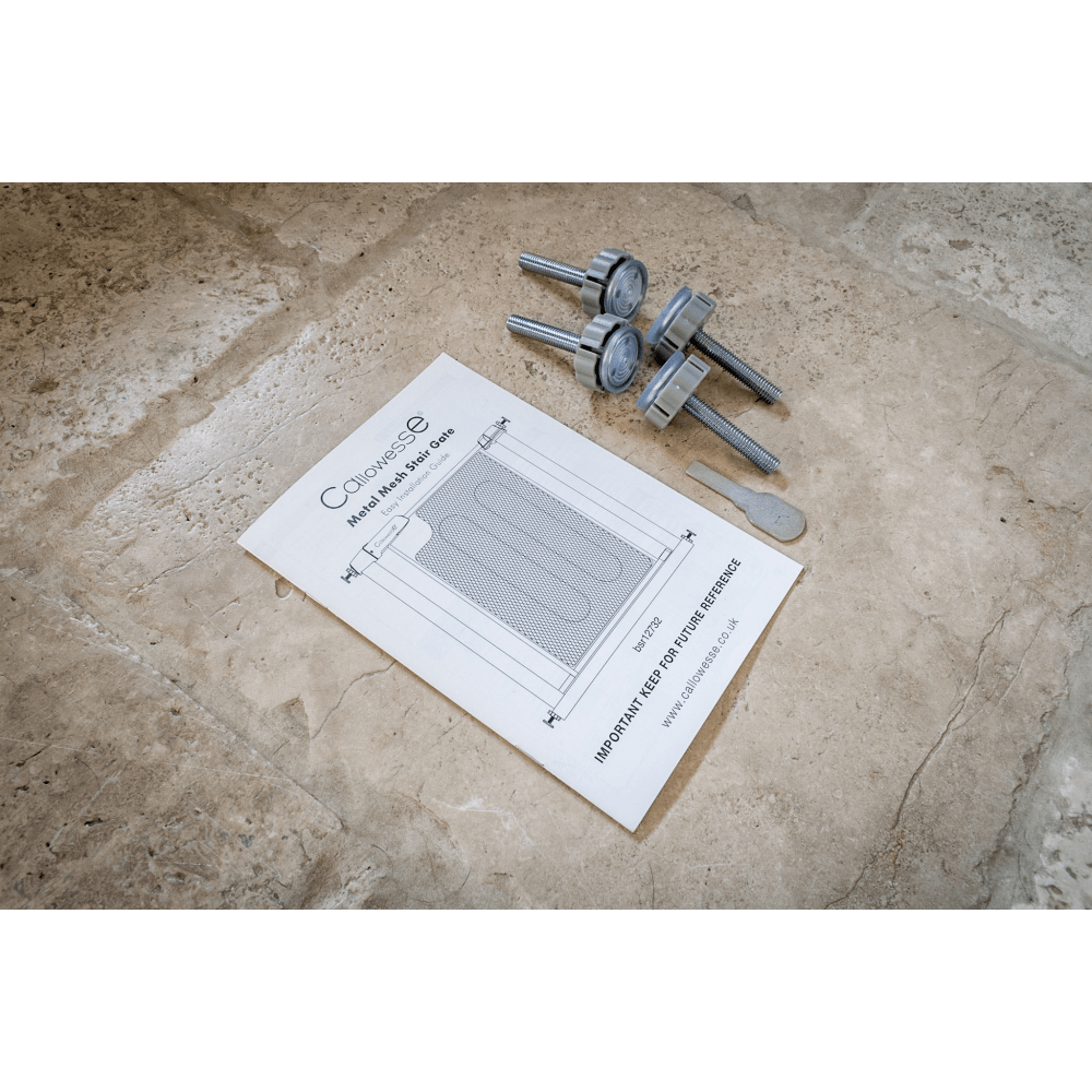 Callowesse Metal Mesh Baby Stair Gate - Black - Baby&More