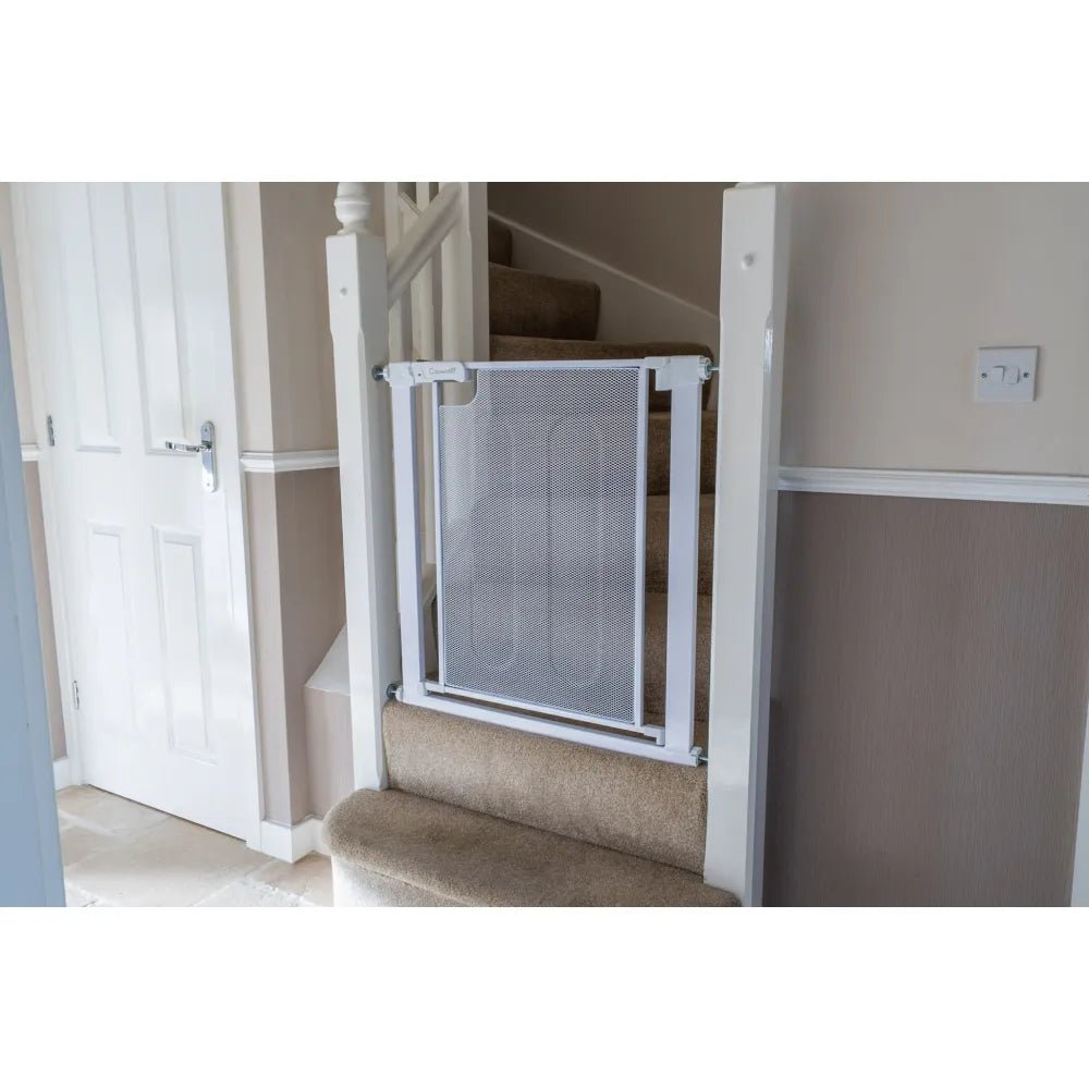 Callowesse Metal Mesh Baby Stair Gate - Glacial White - Baby&More