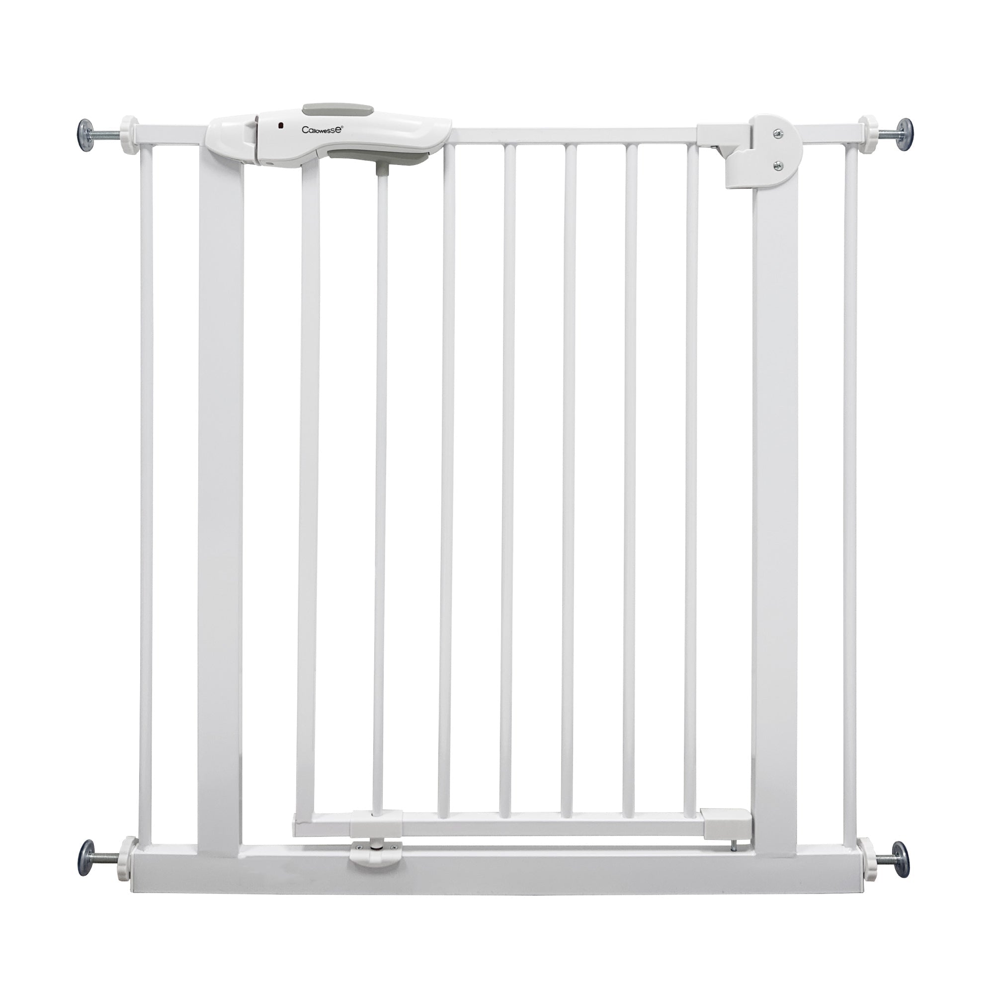 Callowesse Shiba Easy Close Baby & Toddler Pressure Fit Door & Stair Safety Gate - 75 - 85cm x H78cm - White - Baby&More