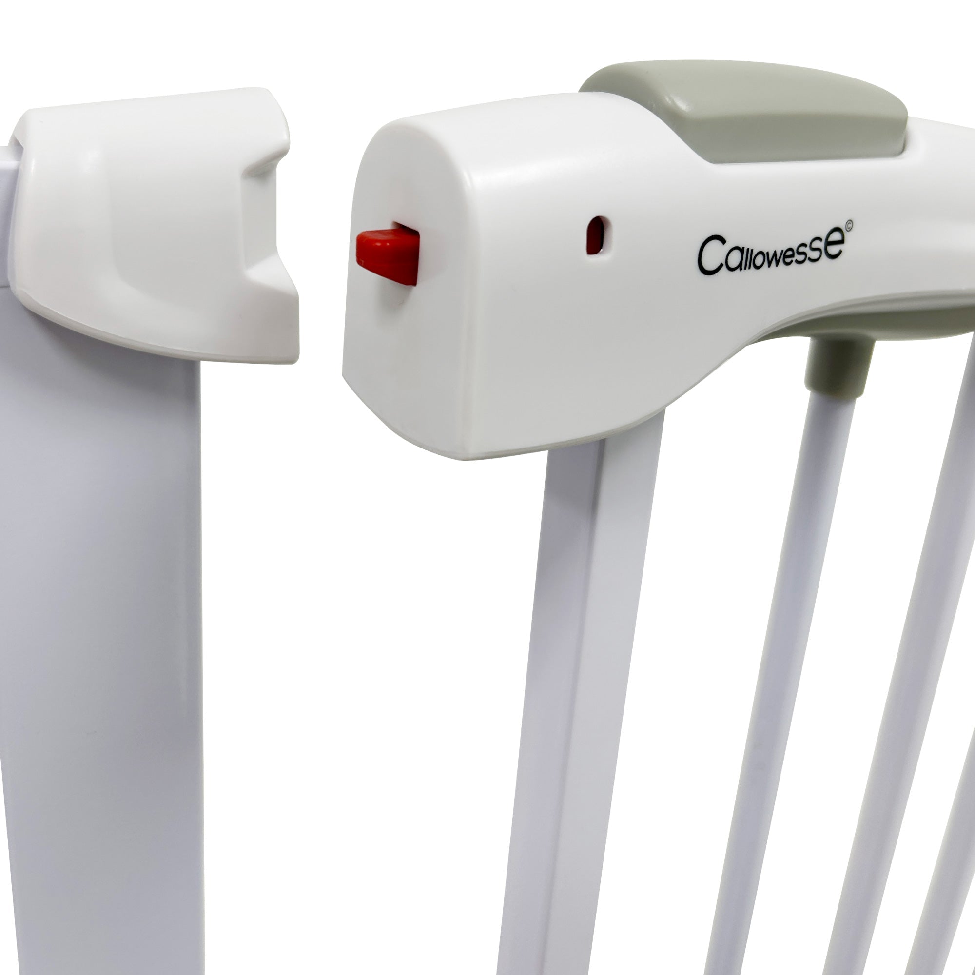 Callowesse Shiba Easy Close Baby & Toddler Pressure Fit Door & Stair Safety Gate - 75 - 85cm x H78cm - White - Baby&More