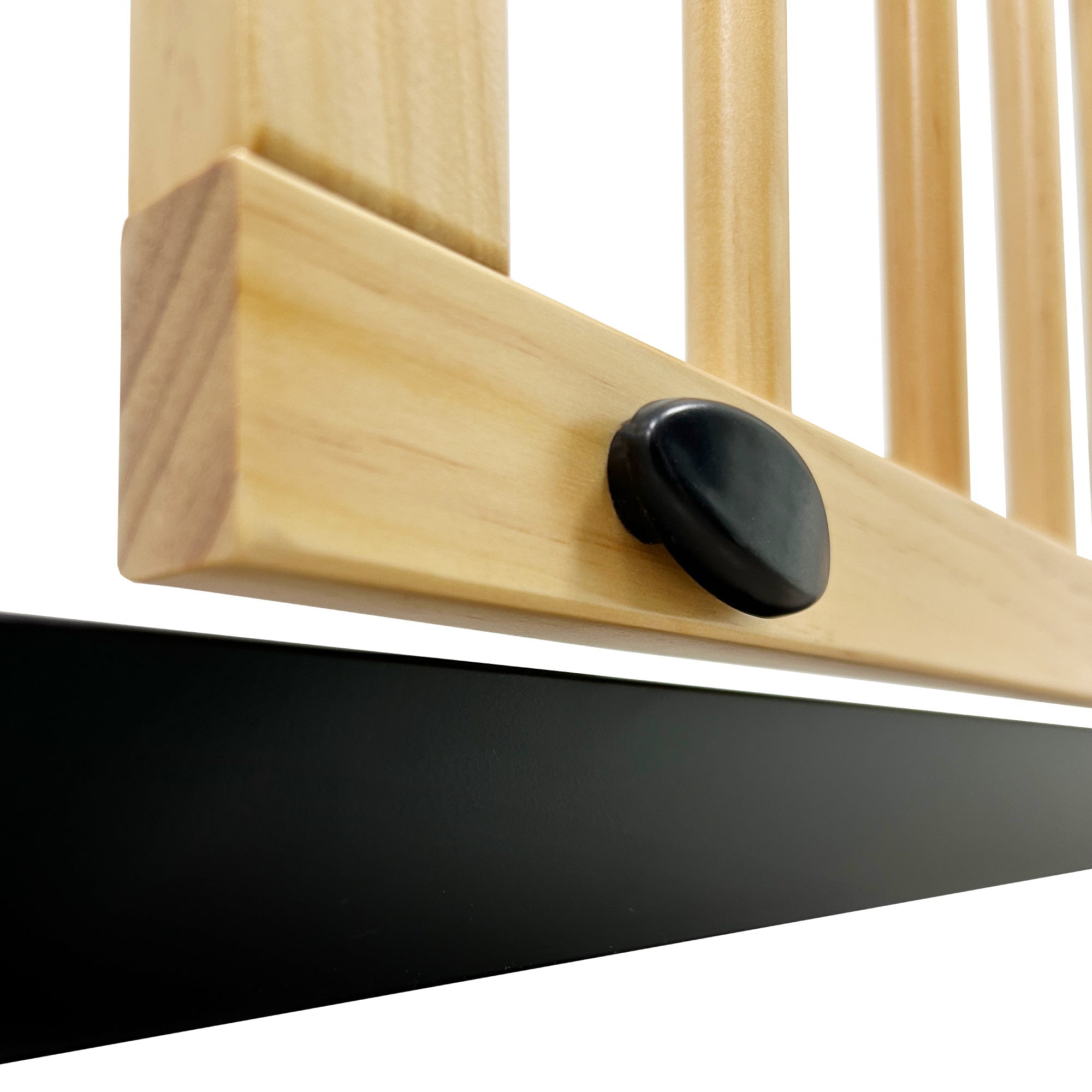 Callowesse Pressure Fit Baby & Toddler Safety Gate - 76-83cm x H77cm - Black/Wood - Baby&More