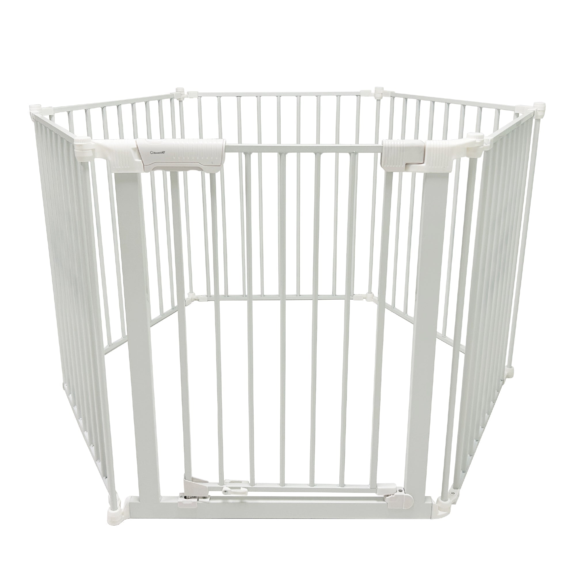 Callowesse XL Extendable Hexagonal Playpen, Fireguard and Room Divider - White - Baby&More