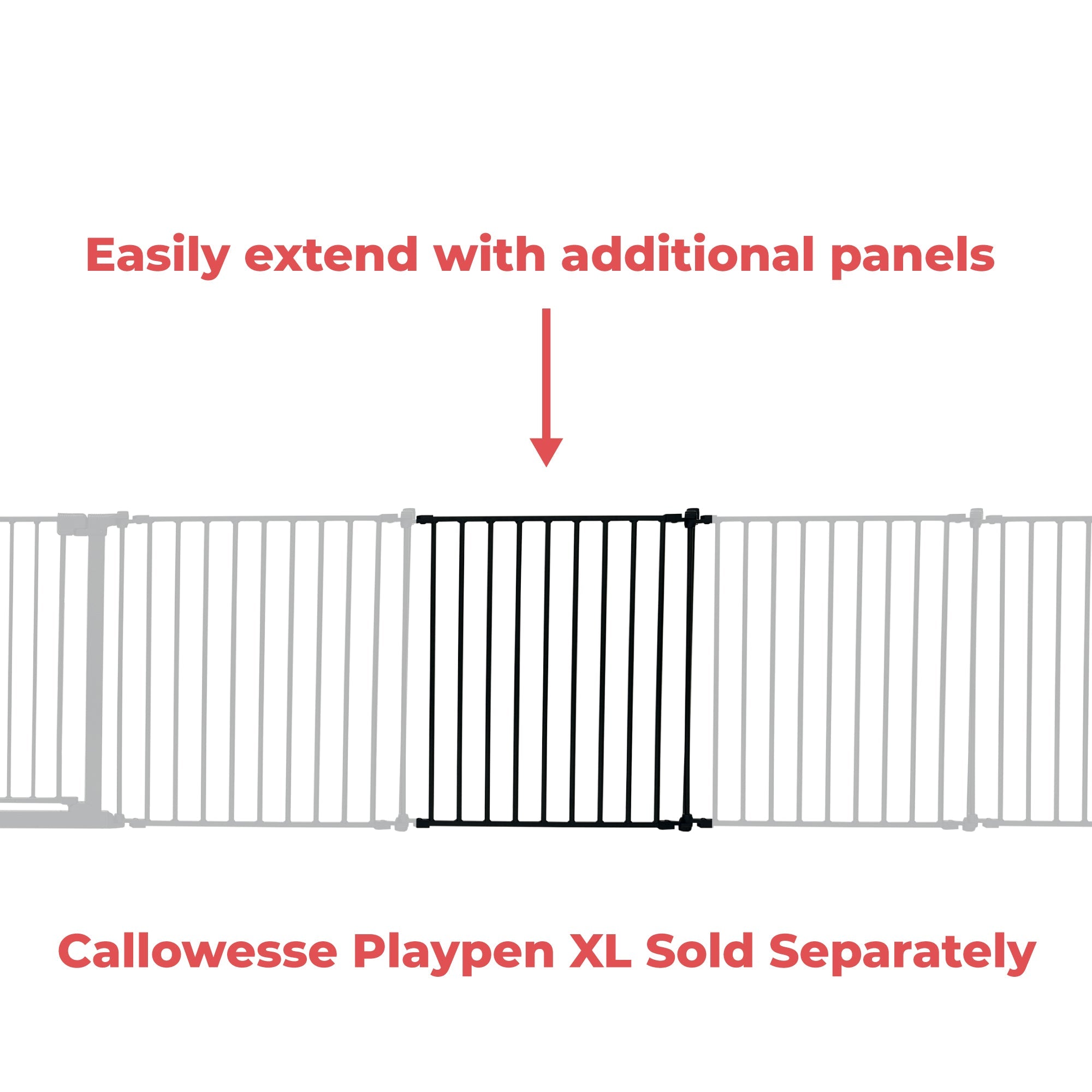 Callowesse XL Hexagonal Playpen 67.5cm Additional Panel - Black - Baby&More