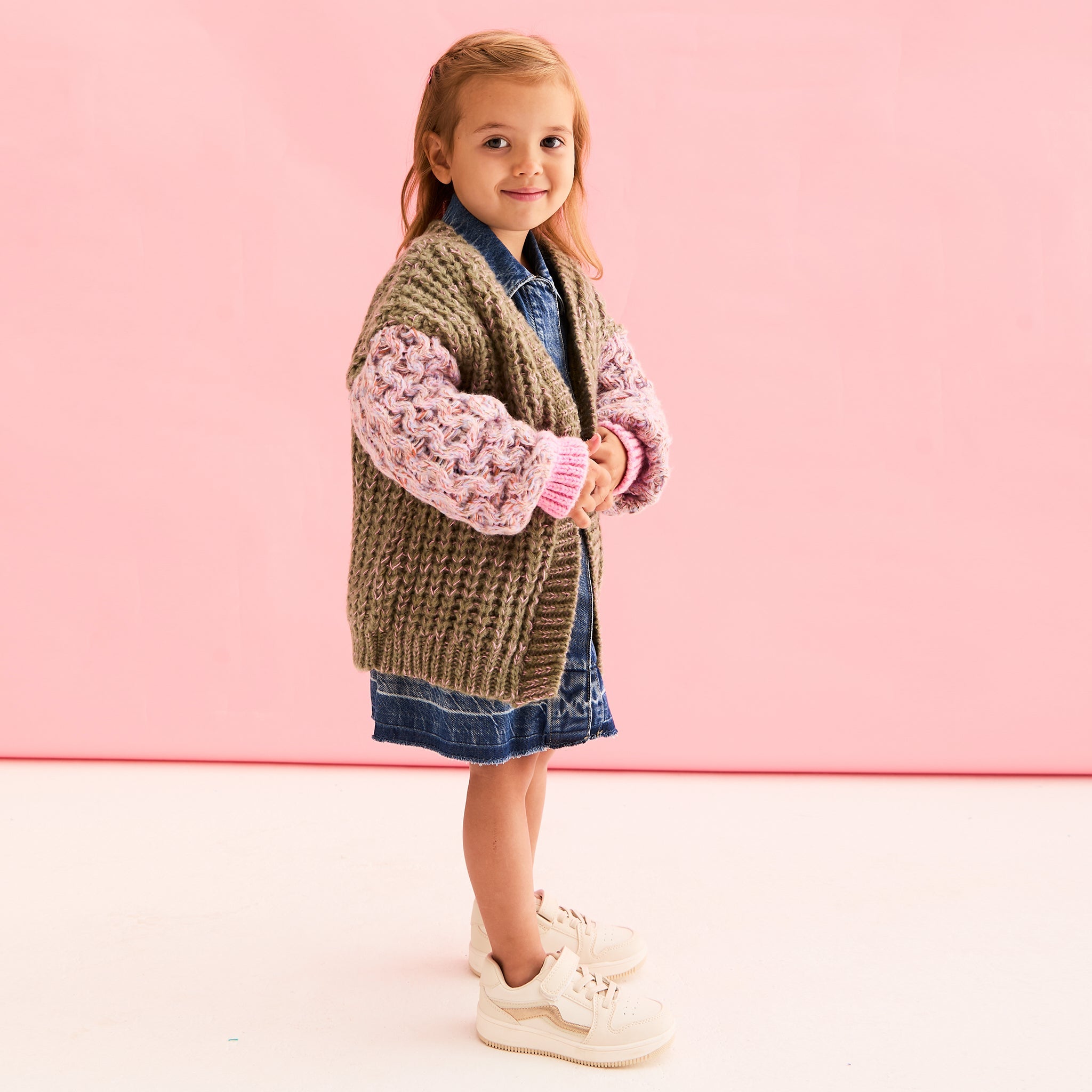 Cara & The Sky Madison Mini Me Oversized Balloon Sleeve Kids Cardigan - Baby&More