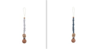 Beech & Silicone Dummy / Pacifier Clip