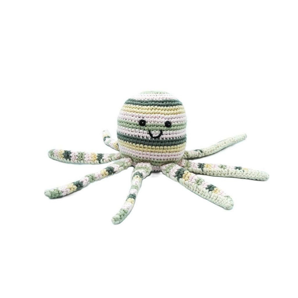 Best Years Ltd - Octopus Baby Rattle Pastel Fair Trade Crochet Organic Cotton