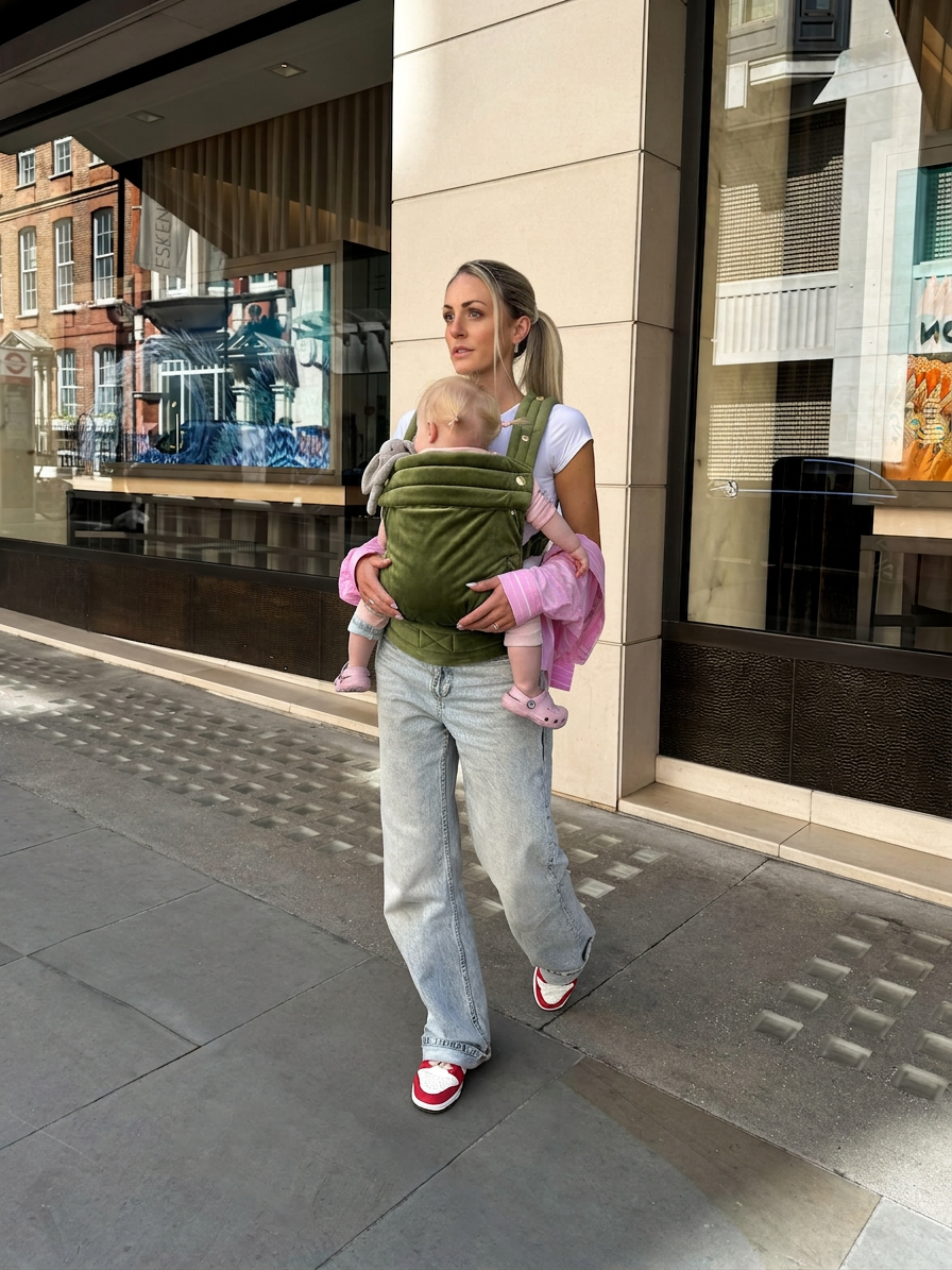 Velvet Baby Carrier - Cedar Green