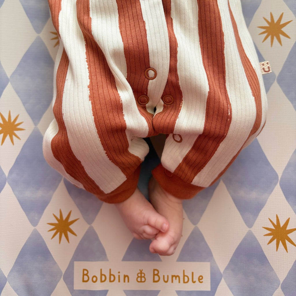 Bobbin and Bumble Standard Changing Mat - Blue Harlequin
