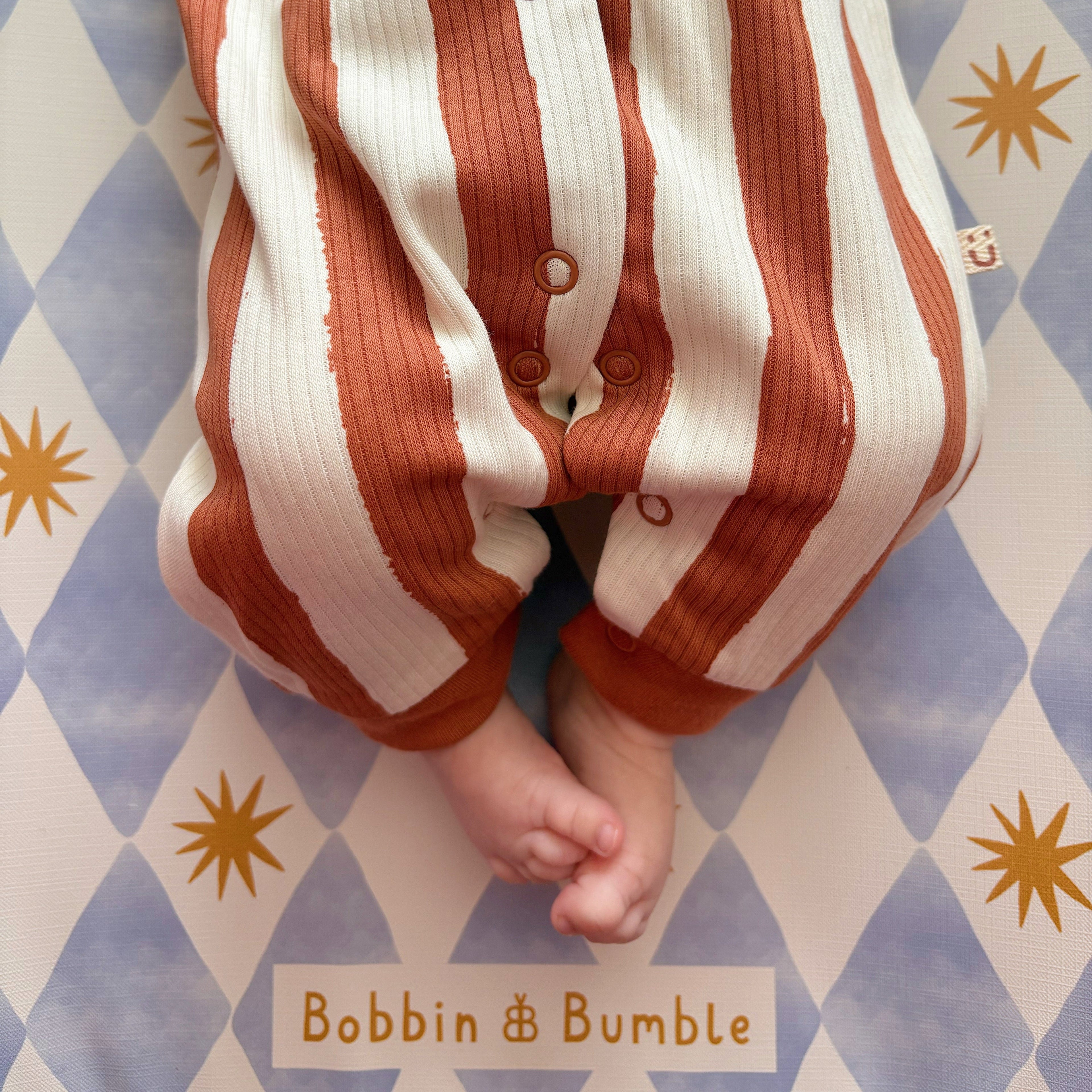 Bobbin and Bumble Standard Changing Mat - Blue Harlequin