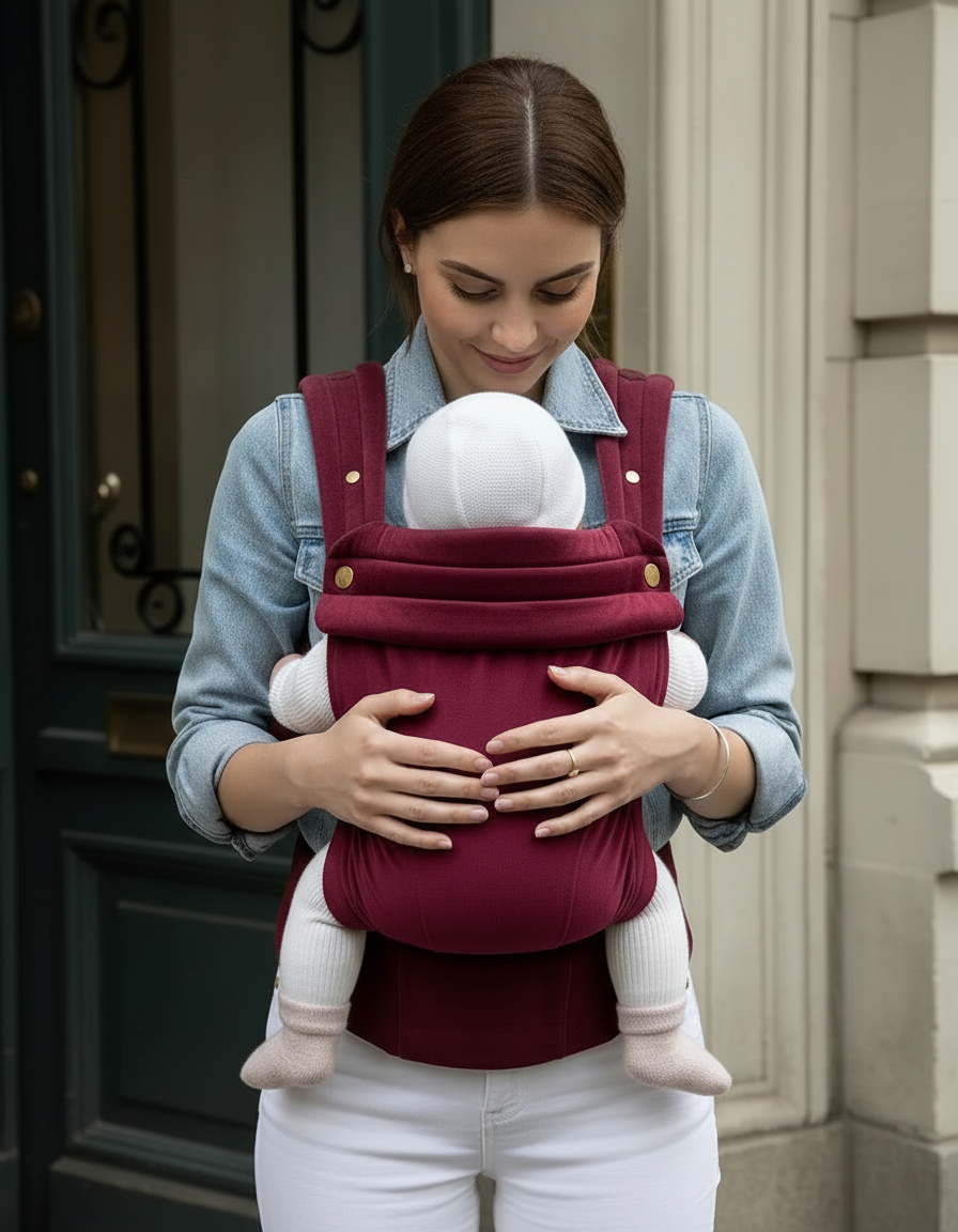 Velvet Baby Carrier - Velvet Cherry
