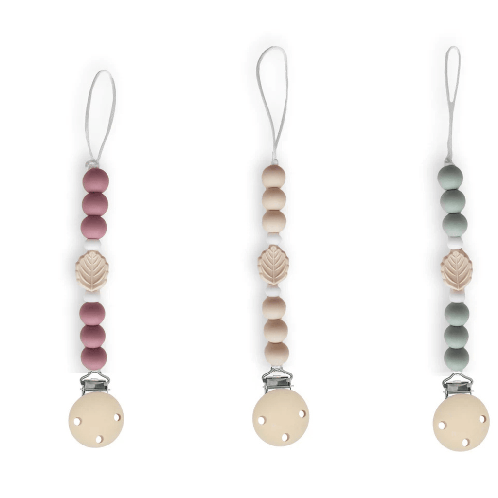 Chewies&more - Silicone Pacifier Teething Clip - Leaf - Baby&More